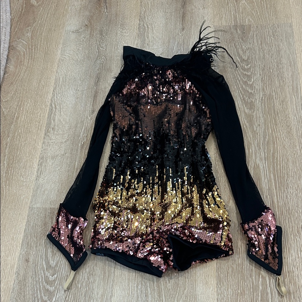 Sequin Long Sleeve Romper